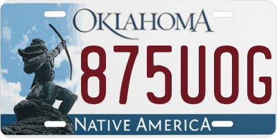 OK license plate 875UOG
