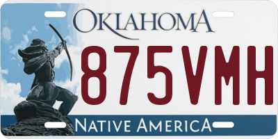 OK license plate 875VMH