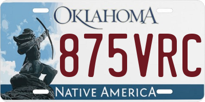 OK license plate 875VRC