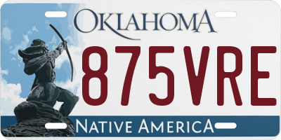 OK license plate 875VRE