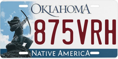 OK license plate 875VRH