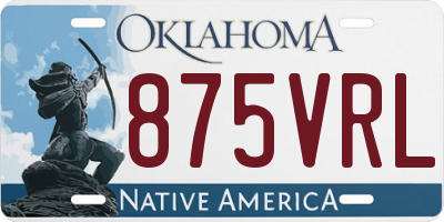 OK license plate 875VRL