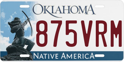 OK license plate 875VRM