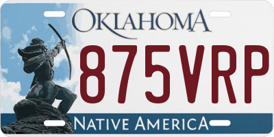OK license plate 875VRP