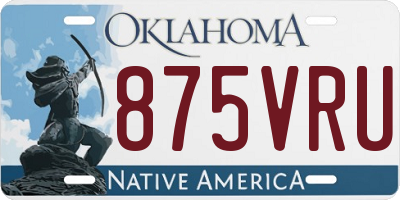 OK license plate 875VRU