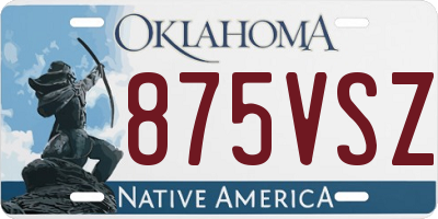 OK license plate 875VSZ