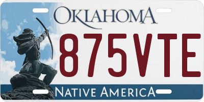 OK license plate 875VTE