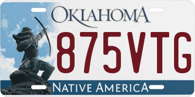 OK license plate 875VTG