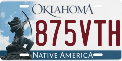 OK license plate 875VTH
