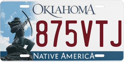 OK license plate 875VTJ