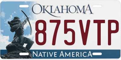 OK license plate 875VTP