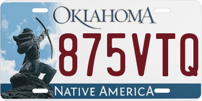 OK license plate 875VTQ