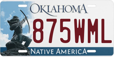 OK license plate 875WML