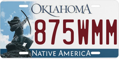 OK license plate 875WMM