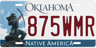 OK license plate 875WMR