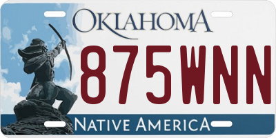 OK license plate 875WNN