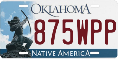 OK license plate 875WPP