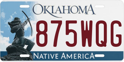 OK license plate 875WQG