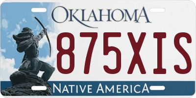 OK license plate 875XIS