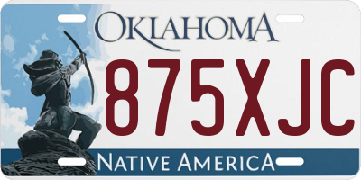 OK license plate 875XJC