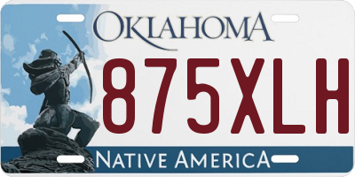 OK license plate 875XLH