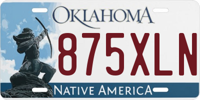 OK license plate 875XLN