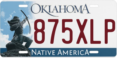 OK license plate 875XLP