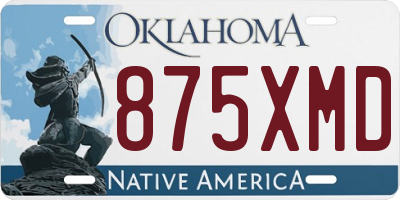 OK license plate 875XMD