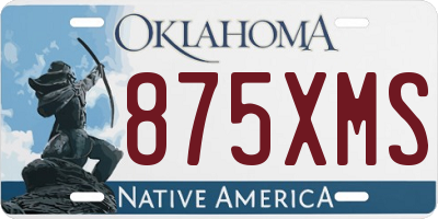 OK license plate 875XMS