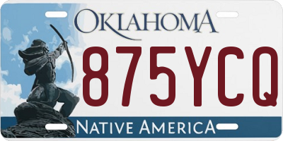 OK license plate 875YCQ