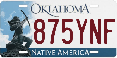 OK license plate 875YNF