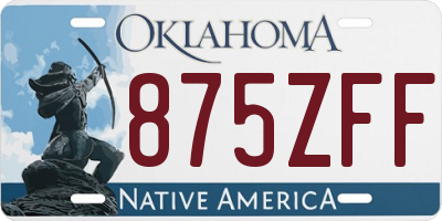 OK license plate 875ZFF