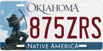 OK license plate 875ZRS