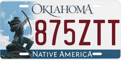 OK license plate 875ZTT