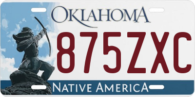 OK license plate 875ZXC