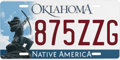 OK license plate 875ZZG