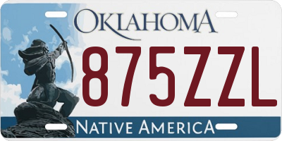 OK license plate 875ZZL