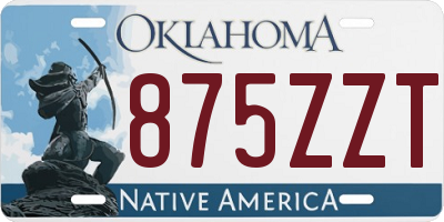 OK license plate 875ZZT