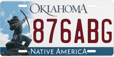 OK license plate 876ABG