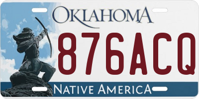 OK license plate 876ACQ