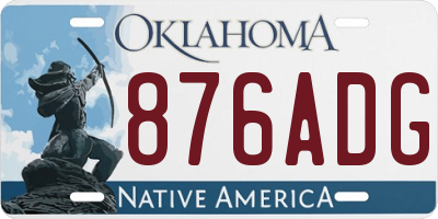 OK license plate 876ADG