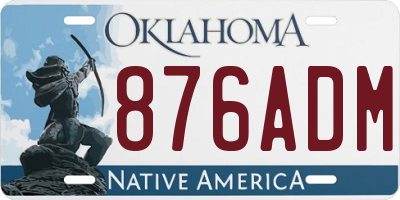 OK license plate 876ADM
