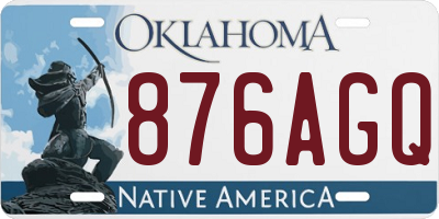 OK license plate 876AGQ