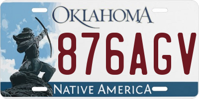 OK license plate 876AGV