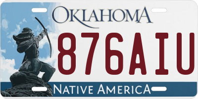 OK license plate 876AIU
