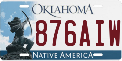 OK license plate 876AIW