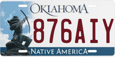 OK license plate 876AIY