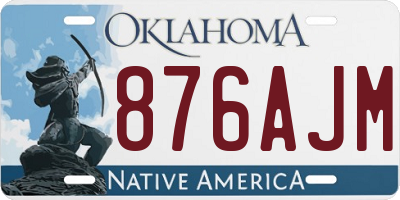 OK license plate 876AJM