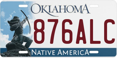 OK license plate 876ALC