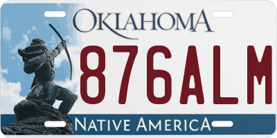 OK license plate 876ALM